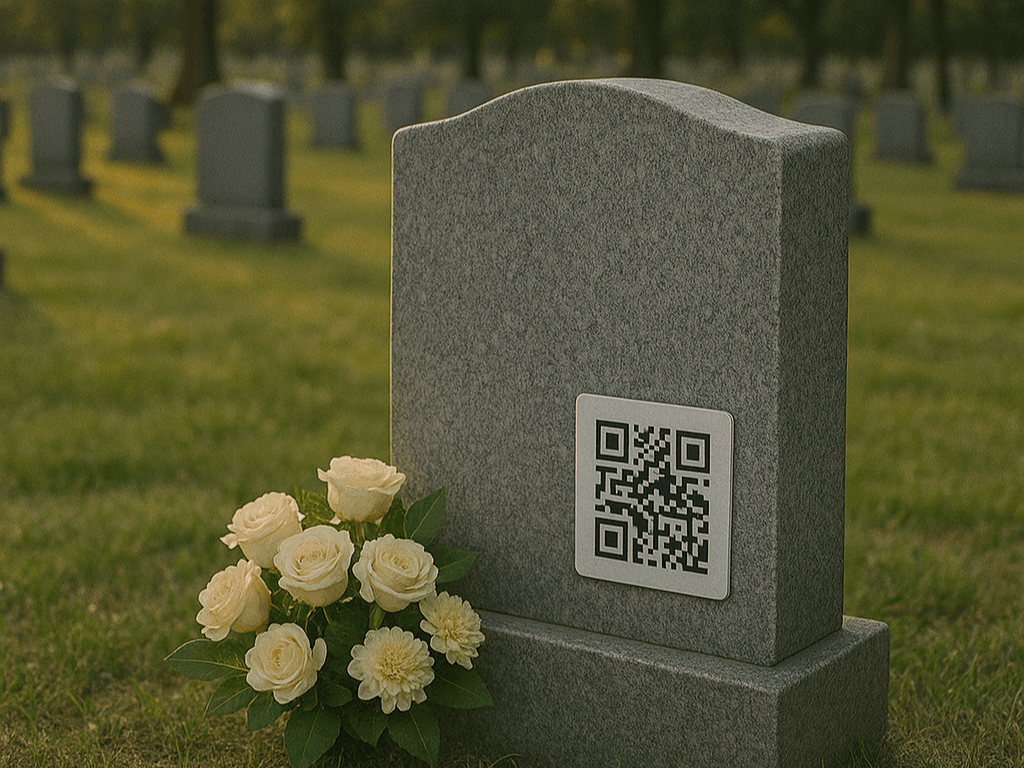ChatGPT Image Oct 21, 2025, 09_37_32 AM Headstone with QR code memorial
