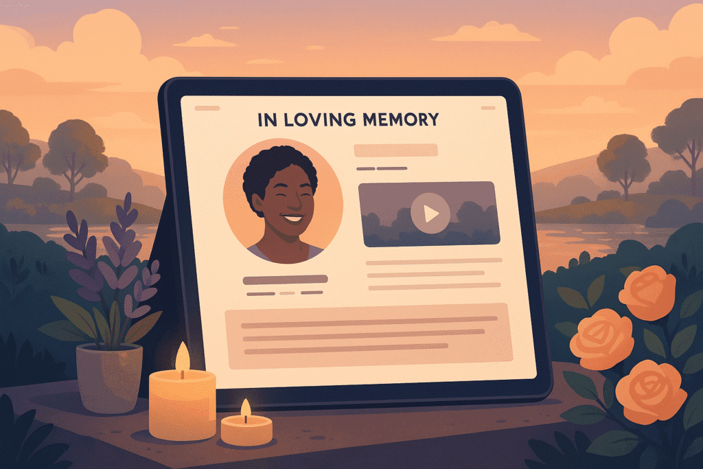 Cartoon memorial website