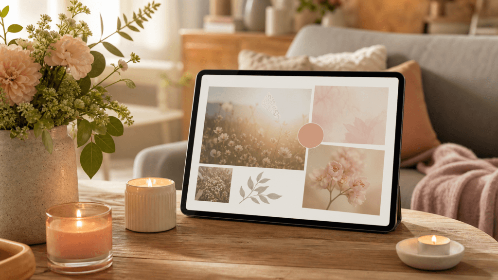 A softly lit laptop screen showing an Australian online memorial platform, representing alternatives to Memories.com.au for families seeking a lasting digital tribute